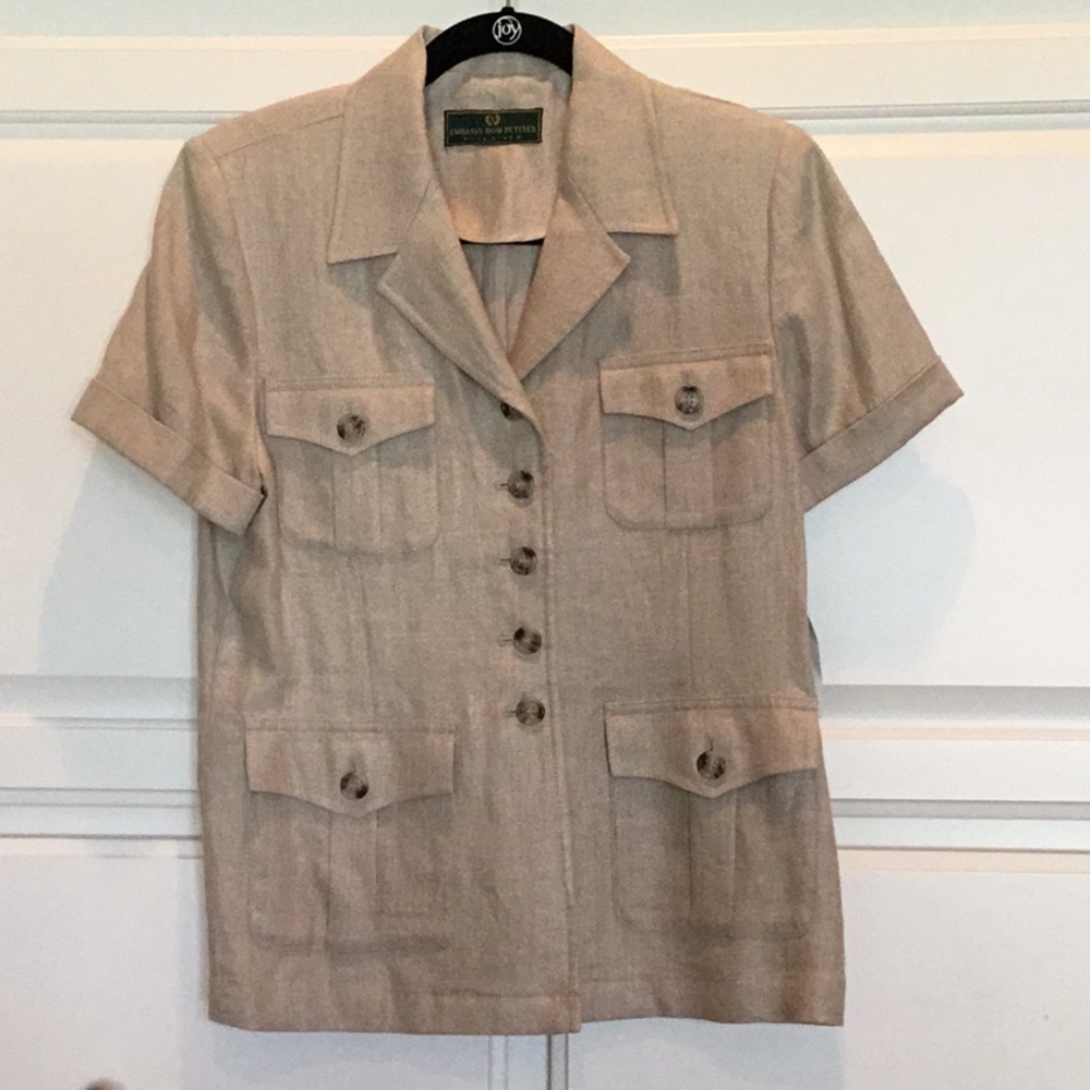 Size 6 Embassy Row Petites Linen Jacket